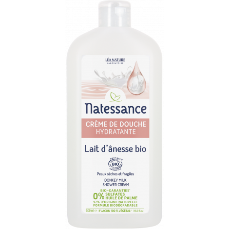 Natessance Crème de douche Lait d'ânesse Camomille Sans Sulfates 500ml