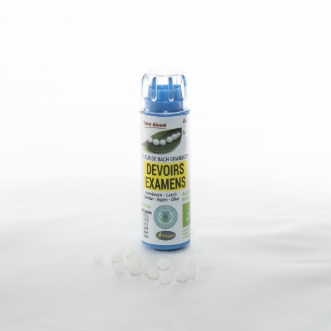 Kosmeo Complexe Fleurs de bach Devoirs et examens 130 granules