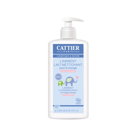 Cattier Liniment Lait nettoyant pour le change 500ml Cattier