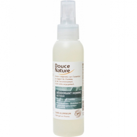 Douce Nature Spray Déodorant Homme au Vétiver Bio 125ml