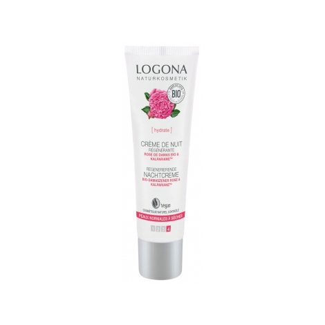 Logona Crème de nuit régénérante Rose de Damas bio / Kalpariane 30 ml
