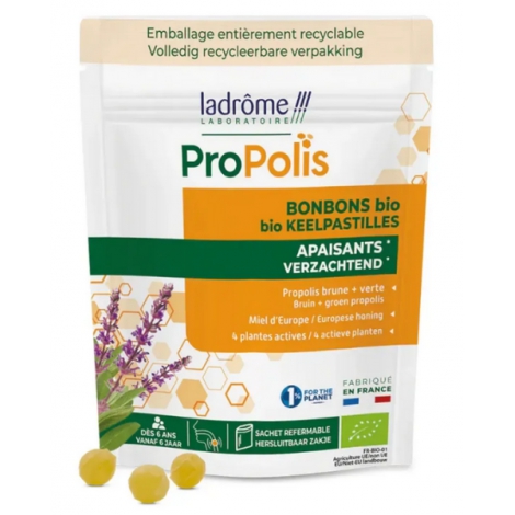 Ladrome Bonbons Propolis Brune et Verte 50g Ladrome