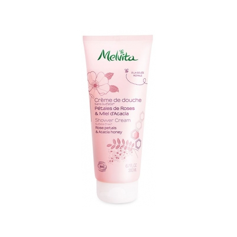 Melvita Crème de douche pétales de roses et miel d'acacia 200ml