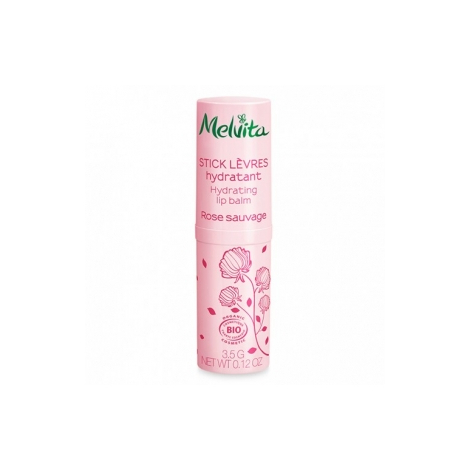 Melvita Stick lèvres hydratant Rose Sauvage 3.5g