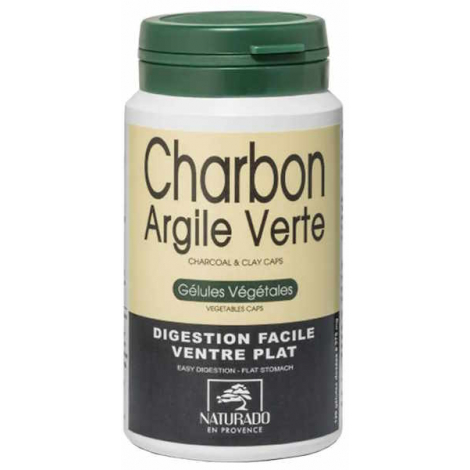 Naturado Charbon Argile verte 120 gélules végétales Naturado