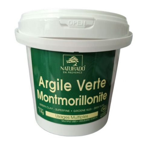 Naturado Argile surfine verte Montmorillonite 1kg Naturado