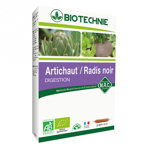 Biotechnie Artichaut Radis Noir Bio 20 ampoules 10ml Biotechnie