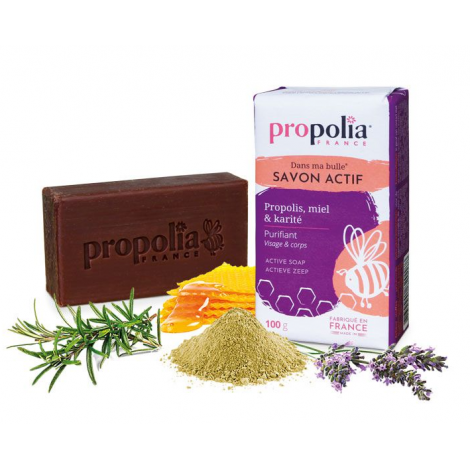 Propolia Savon Actif Propolis Miel Karité Pain de 100g Propolia