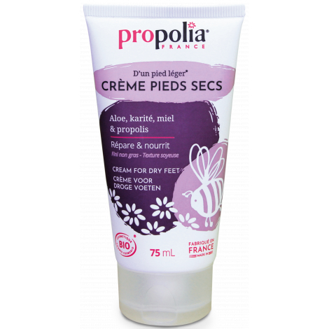 Propolia Crème Pieds Secs BIO Tube 75ml aloe vera karité Coco Onaturel