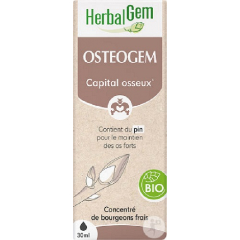 Herbalgem Gemmobase Osteogem Bio Flacon verre 30ml Herbalgem Gemmobase