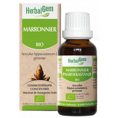 Herbalgem Gemmobase Marronnier bio Flacon compte gouttes 50ml