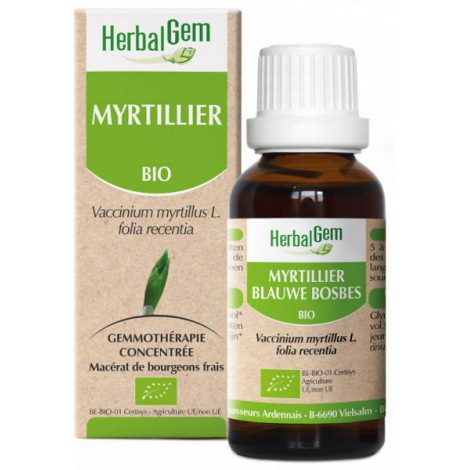 Herbalgem Gemmobase Myrtillier bio Flacon compte gouttes 50ml