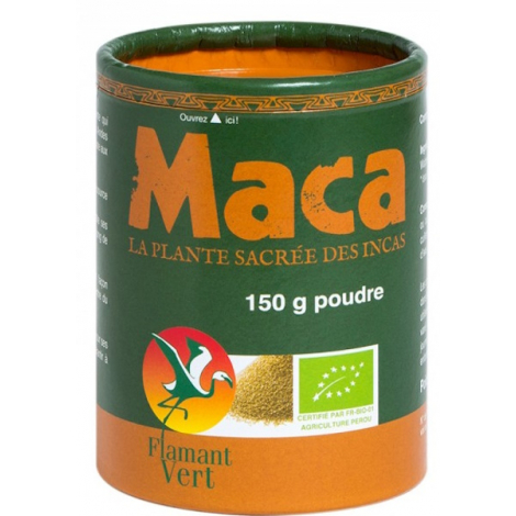 Maca Bio en poudre 150 gr en boite ECOCAN Flamant Vert
