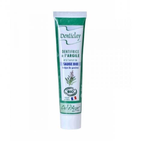 Ciel D Azur Denticlay   Dentifrice à l'Argile et à la Sauge Bio   75 Ml